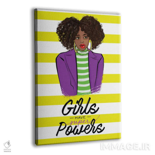 تابلو دکوراتیو دخترها قدرت های فوق العاده دارند اثر رونگرونگ دوو - نمای پرسپکتیو محصول