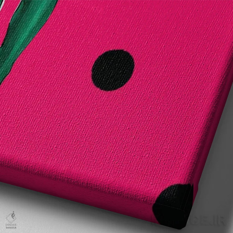 تابلو دکوراتیو اهل نمایش و حاشیه نیستم اثر رونگرونگ دوو - نمای نزدیک بافت بوم