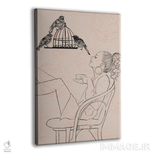 تابلو دکوراتیو پرنده نگری اثر رونگرونگ دوو - نمای پرسپکتیو محصول