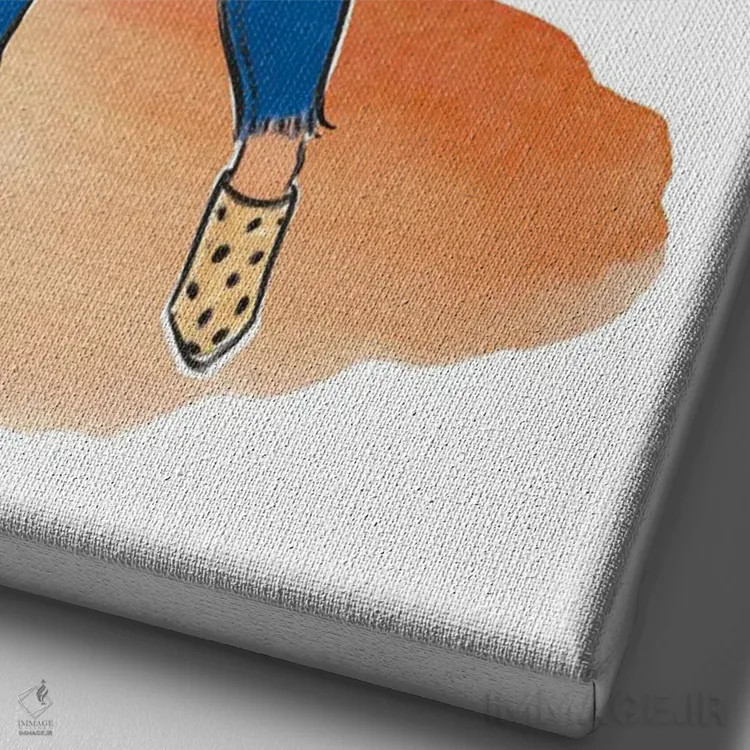 تابلو دکوراتیو آن را بساز اثر رونگرونگ دوو - نمای نزدیک بافت بوم