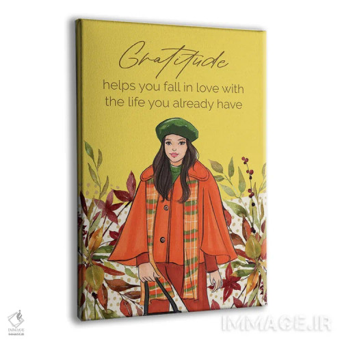 تابلو دکوراتیو شکرگزاری اثر رونگرونگ دوو - نمای پرسپکتیو محصول