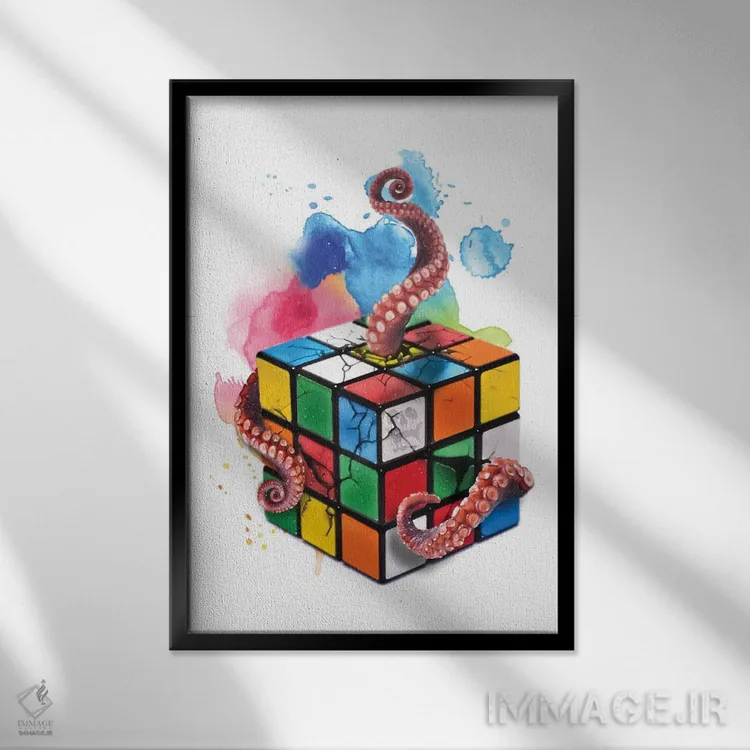 تابلو دکوراتیو بیا بترکونیم! اثر رندوم هیلز - نمای قابدار مشکی