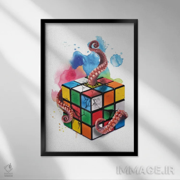 تابلو دکوراتیو بیا بترکونیم! اثر رندوم هیلز - نمای قابدار مشکی