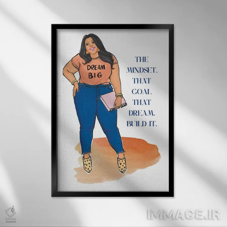 تابلو دکوراتیو آن را بساز اثر رونگرونگ دوو - نمای قابدار مشکی