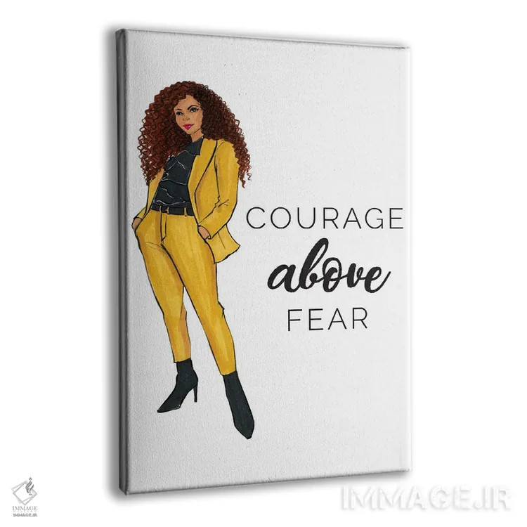 تابلو دکوراتیو شجاعت بالاتر از ترس اثر رونگرونگ دوو - نمای پرسپکتیو محصول