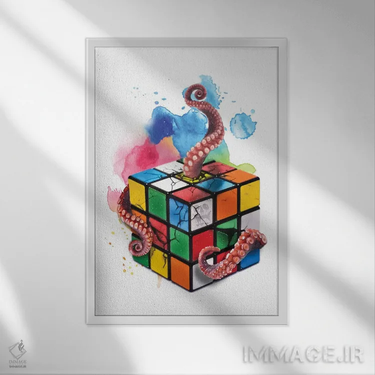 تابلو دکوراتیو بیا بترکونیم! اثر رندوم هیلز - نمای قابدار سفید