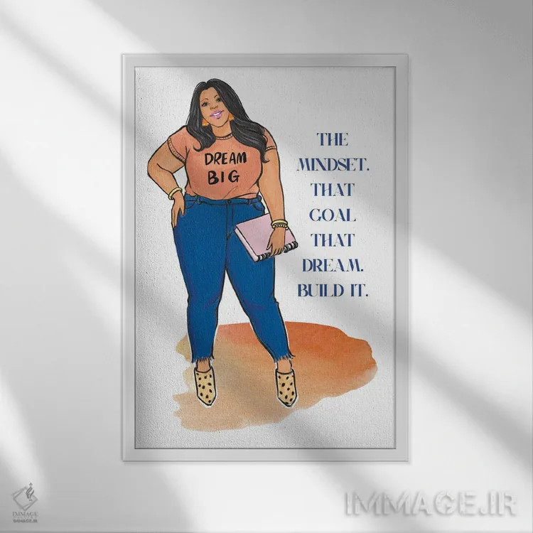 تابلو دکوراتیو آن را بساز اثر رونگرونگ دوو - نمای قابدار سفید