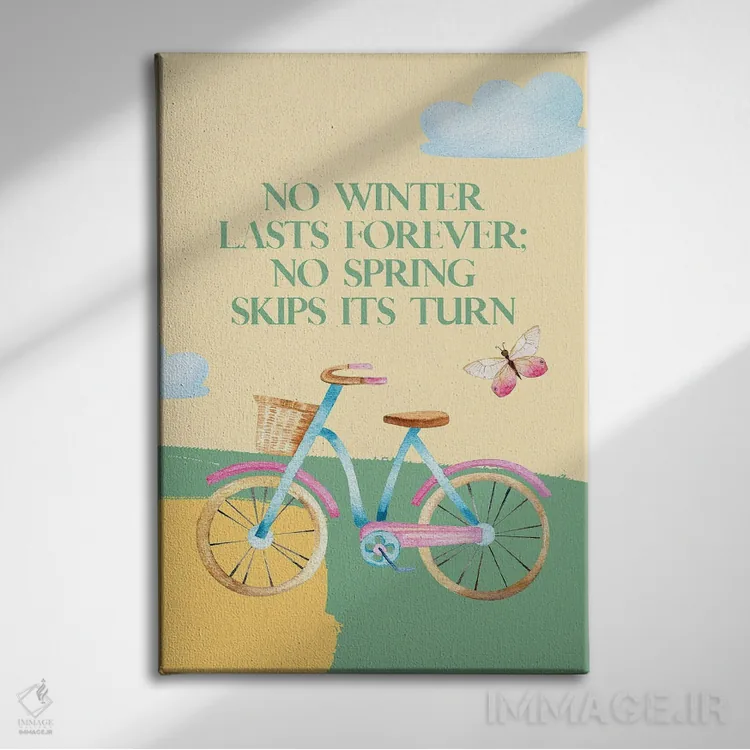 تابلو دکوراتیو فصل بهار اثر رونگرونگ دوو - نمای روبهرو روی دیوار