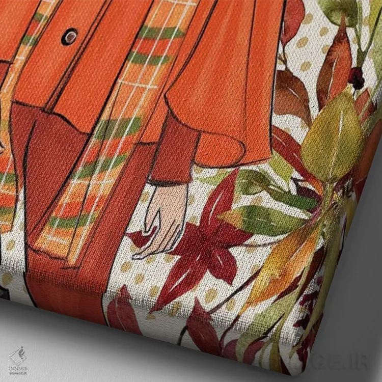 تابلو دکوراتیو شکرگزاری اثر رونگرونگ دوو - نمای نزدیک بافت بوم