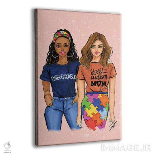 تابلو دکوراتیو مادران دارای فرزند اوتیسم اثر رونگرونگ دوو - نمای پرسپکتیو محصول
