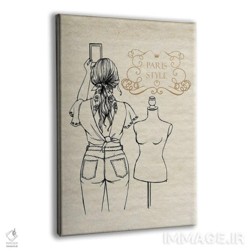 تابلو دکوراتیو استایل پاریسی اثر رونگرونگ دوو - نمای پرسپکتیو محصول