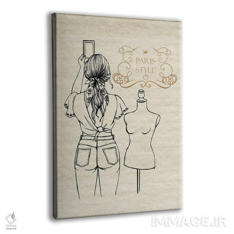 تابلو دکوراتیو استایل پاریسی اثر رونگرونگ دوو - نمای پرسپکتیو محصول