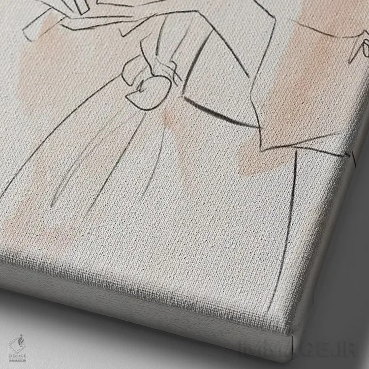 تابلو مینیمال پاریس وجود دارد اثر رونگرونگ دوو - نمای نزدیک بافت بوم