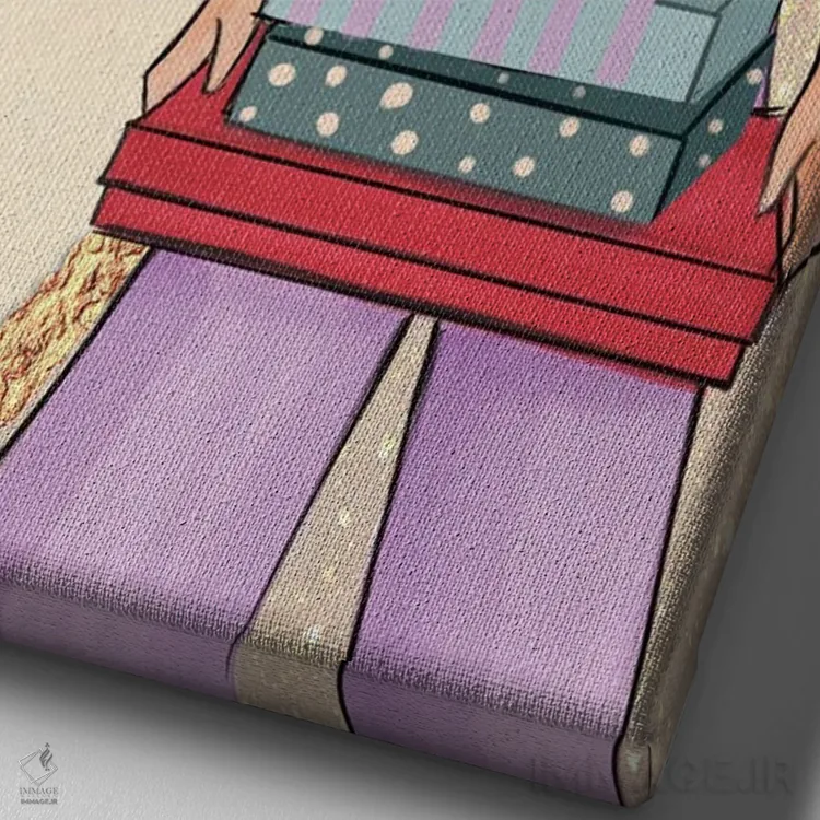 تابلو دکوراتیو هزینه ها شبیه کریسمس زیاد شده اند اثر رونگرونگ دوو - نمای نزدیک بافت بوم