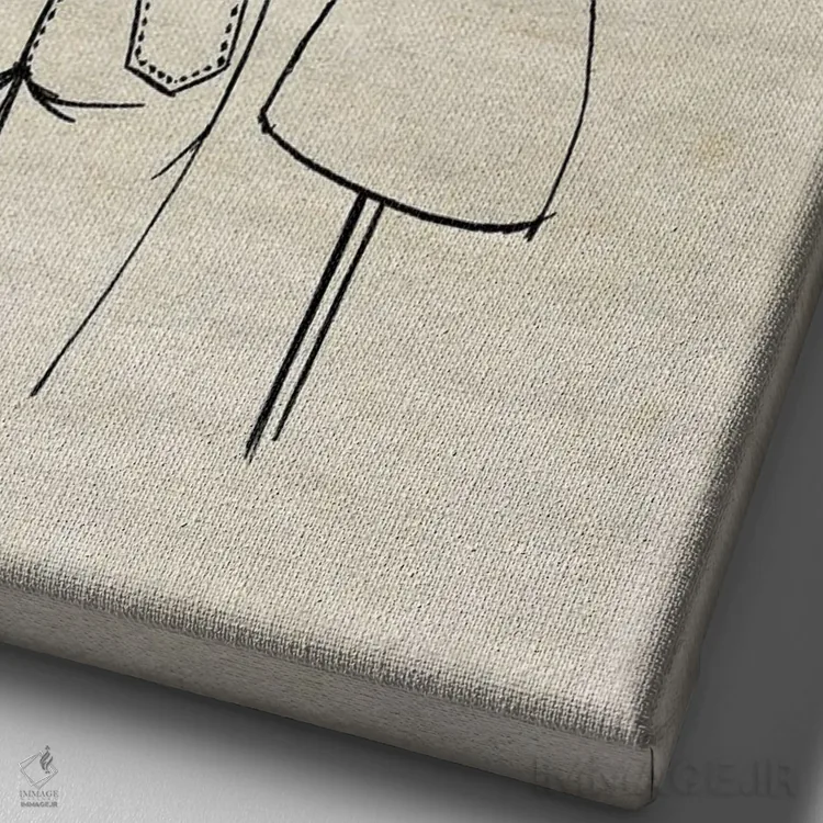 تابلو دکوراتیو استایل پاریسی اثر رونگرونگ دوو - نمای نزدیک بافت بوم