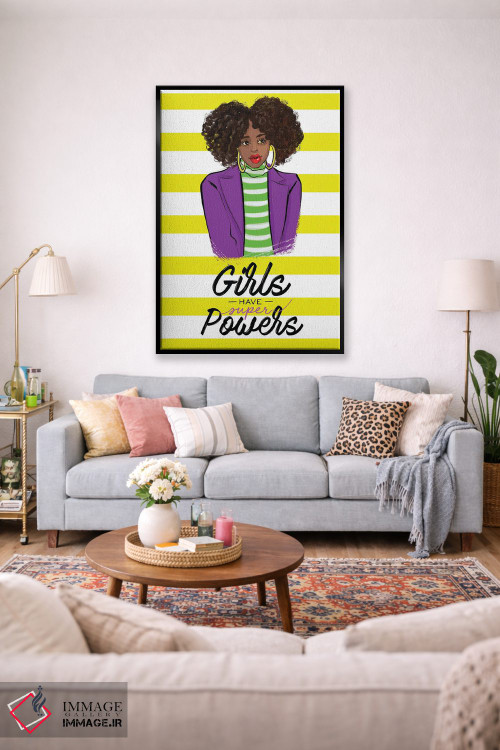 تابلو دکوراتیو دخترها قدرت های فوق العاده دارند اثر رونگرونگ دوو - D1B