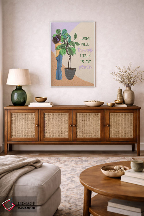 تابلو دکوراتیو با گیاهانم صحبت می کنم اثر رونگرونگ دوو - D3W