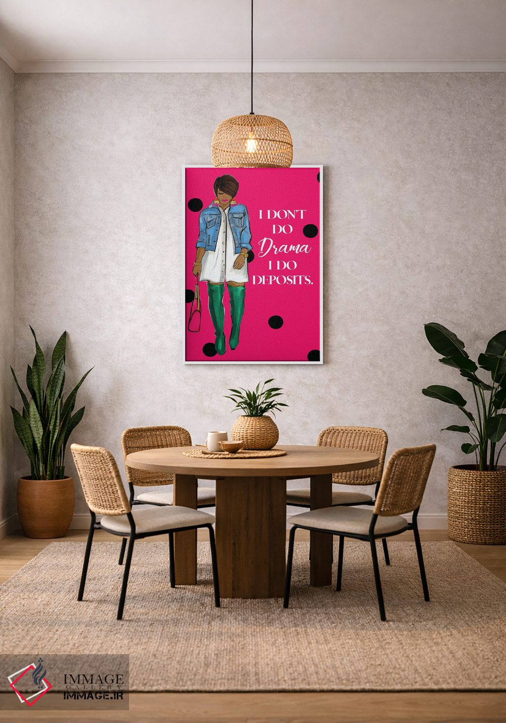 تابلو دکوراتیو اهل نمایش و حاشیه نیستم اثر رونگرونگ دوو - D3W