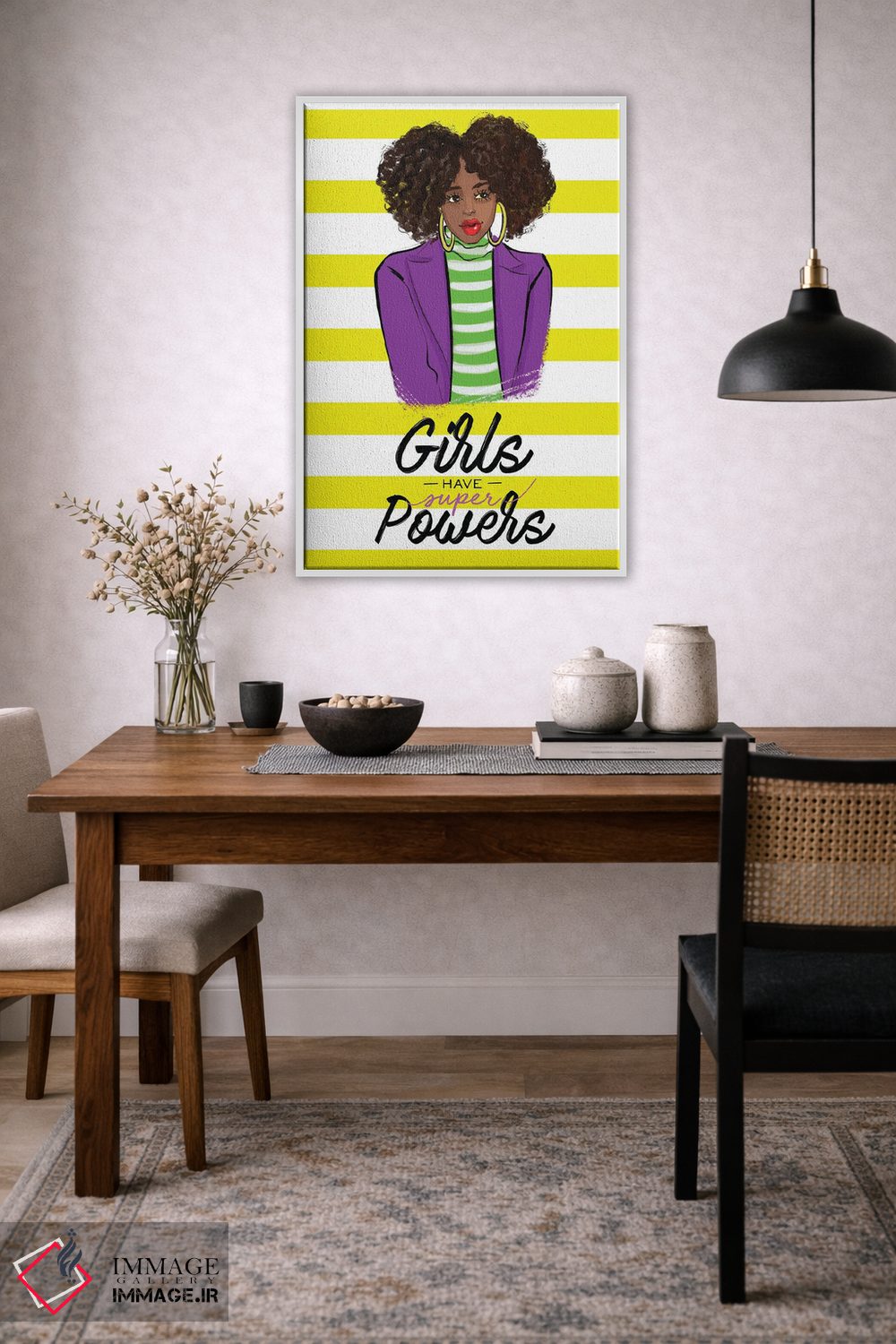 تابلو دکوراتیو دخترها قدرت های فوق العاده دارند اثر رونگرونگ دوو - D4W
