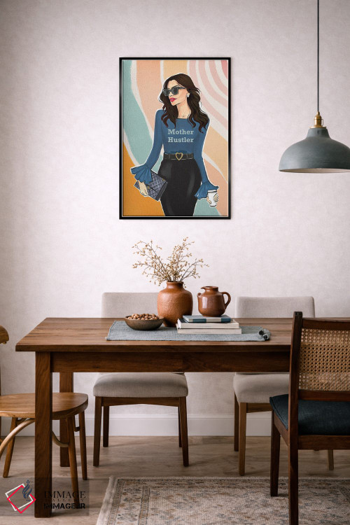 تابلو دکوراتیو مادر پرتلاش اثر رونگرونگ دوو - D6B