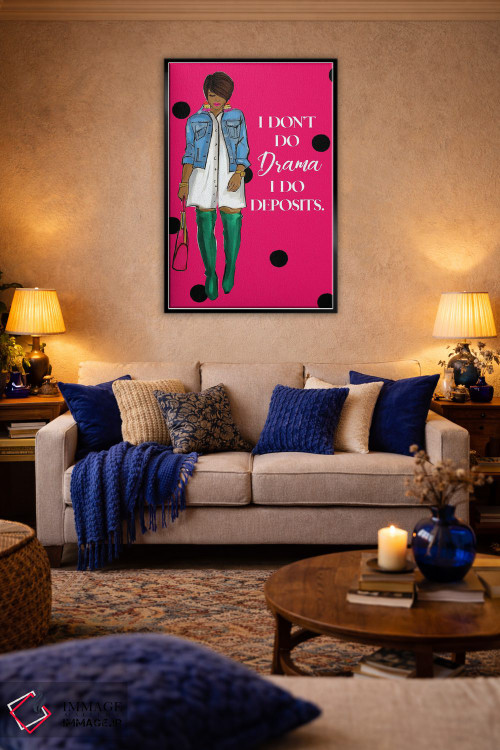 تابلو دکوراتیو اهل نمایش و حاشیه نیستم اثر رونگرونگ دوو - D5B