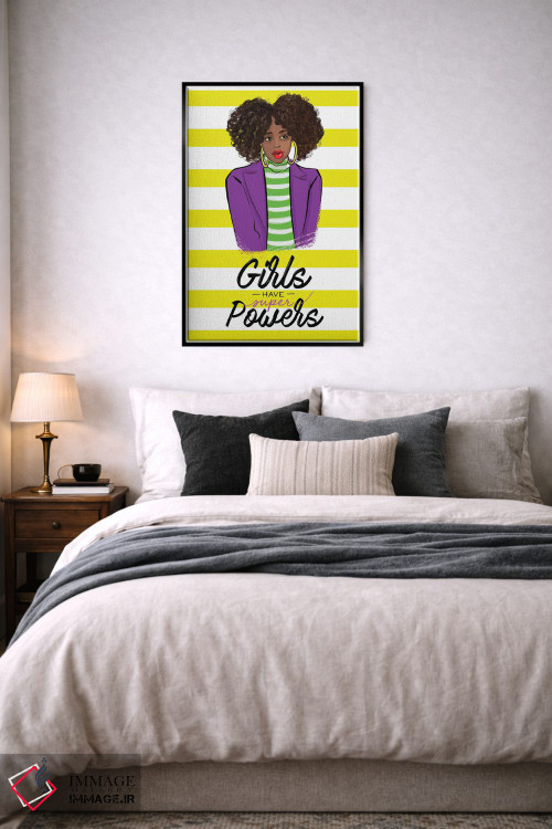 تابلو دکوراتیو دخترها قدرت های فوق العاده دارند اثر رونگرونگ دوو - D6B