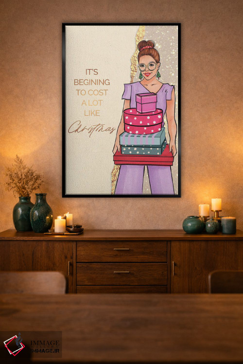 تابلو دکوراتیو هزینه ها شبیه کریسمس زیاد شده اند اثر رونگرونگ دوو - D1B