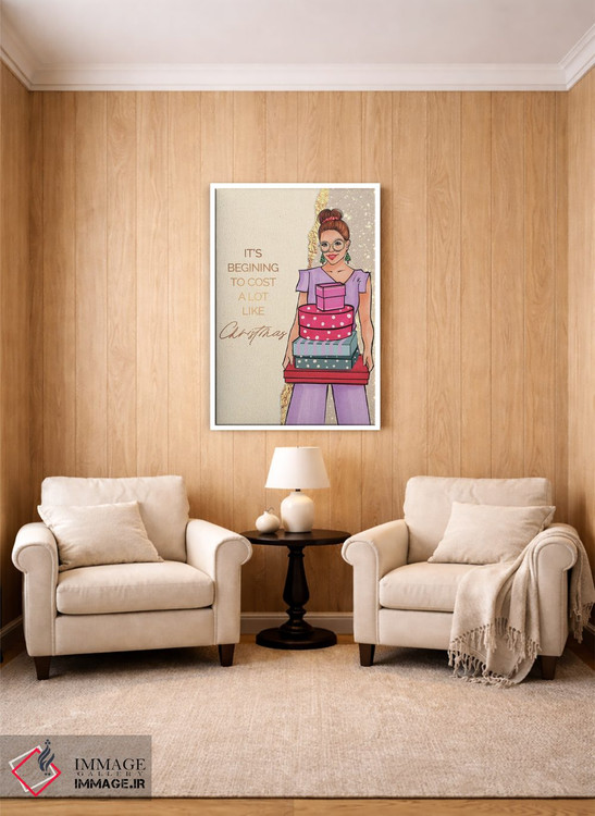 تابلو دکوراتیو هزینه ها شبیه کریسمس زیاد شده اند اثر رونگرونگ دوو - D2W