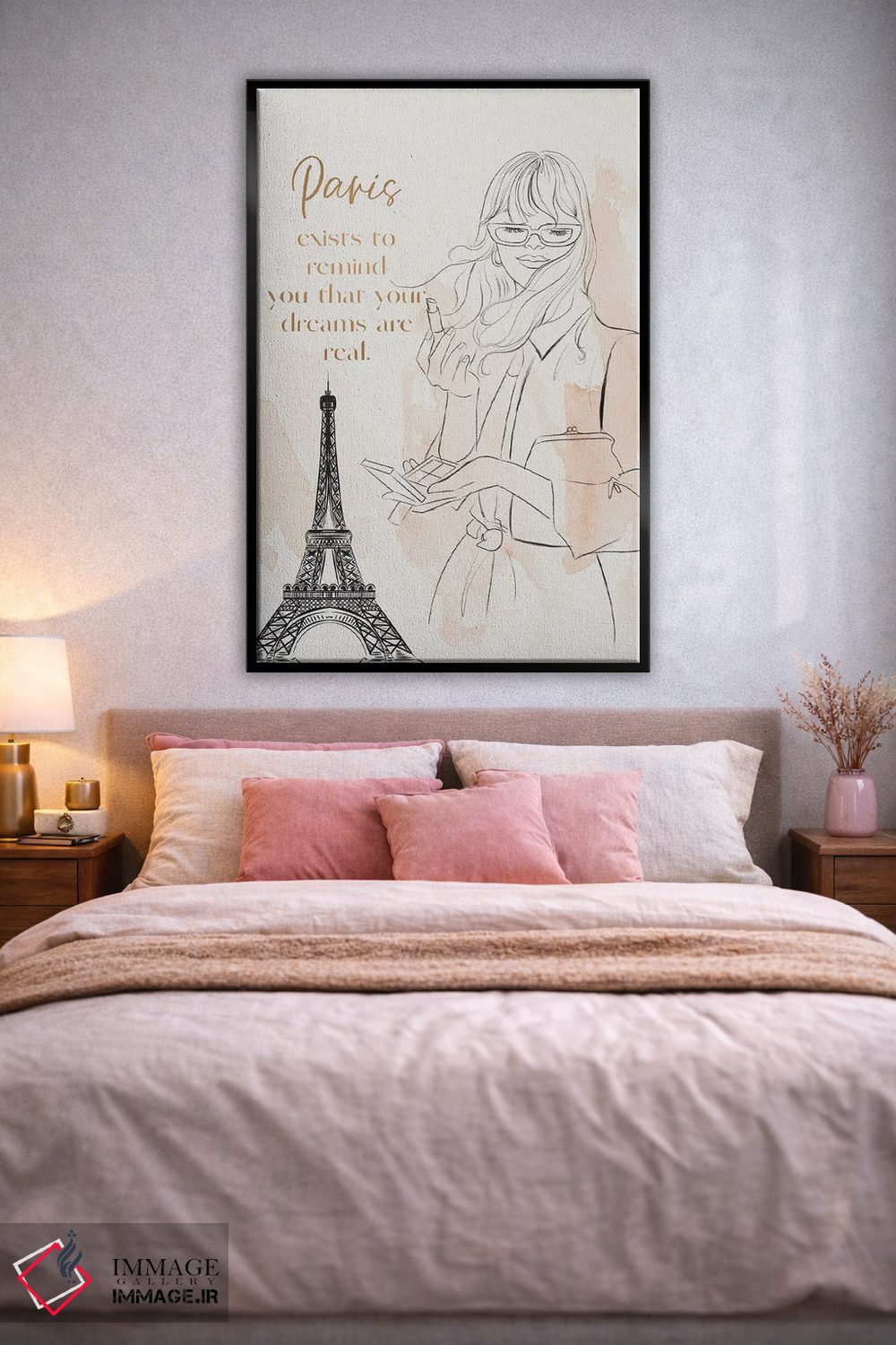 تابلو مینیمال پاریس وجود دارد اثر رونگرونگ دوو - D3B