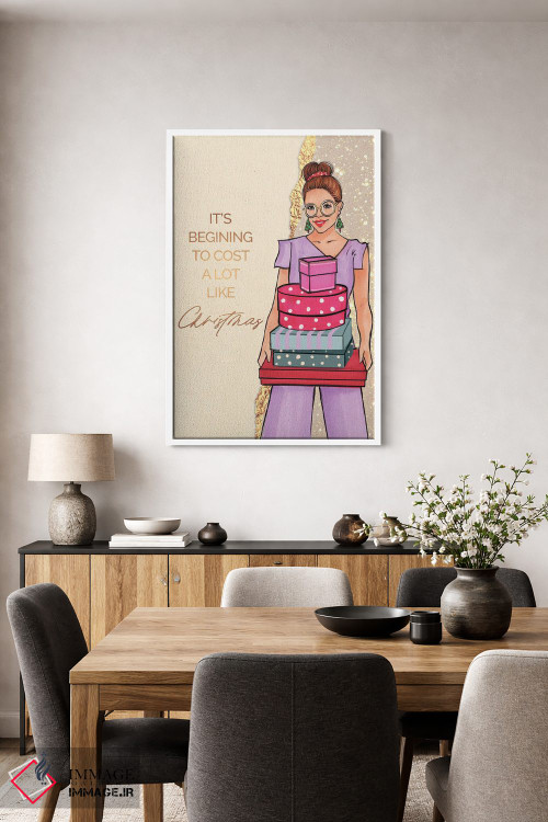 تابلو دکوراتیو هزینه ها شبیه کریسمس زیاد شده اند اثر رونگرونگ دوو - D3W