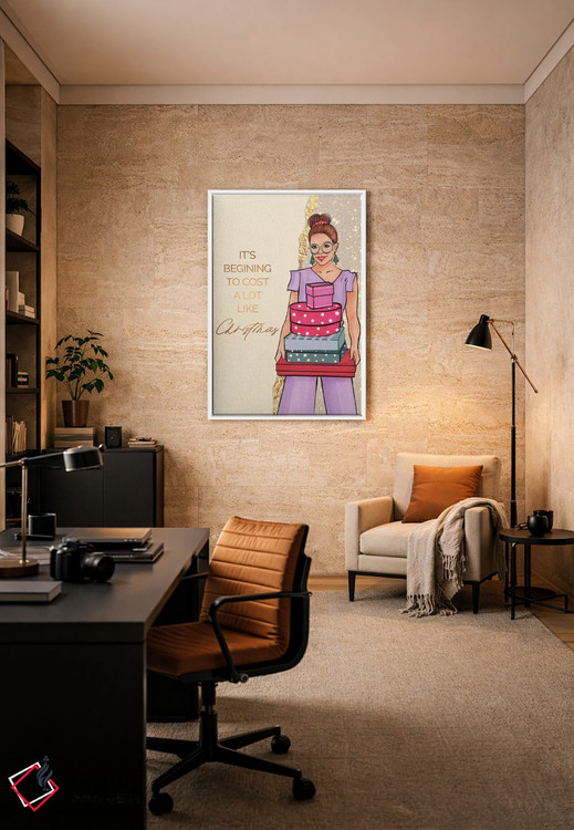 تابلو دکوراتیو هزینه ها شبیه کریسمس زیاد شده اند اثر رونگرونگ دوو - D6W