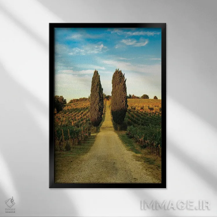 تابلو دکوراتیو Panzano In Chianti, Florence Province, Tuscany Region, Ita… اثر ریچارد دووال - نمای قابدار مشکی