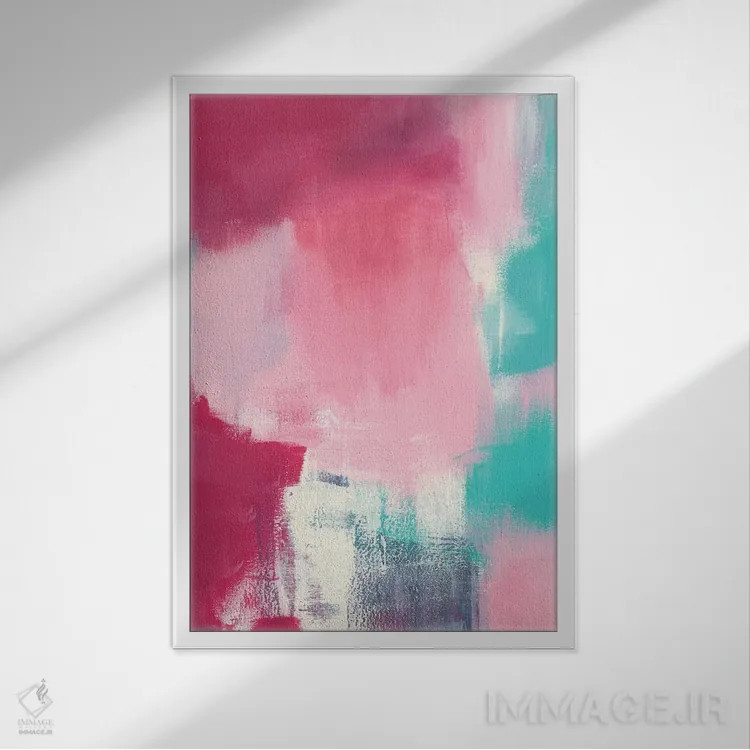 تابلو انتزاعی مزوسفر شماره ۱ اثر رجینا مور - نمای قابدار سفید