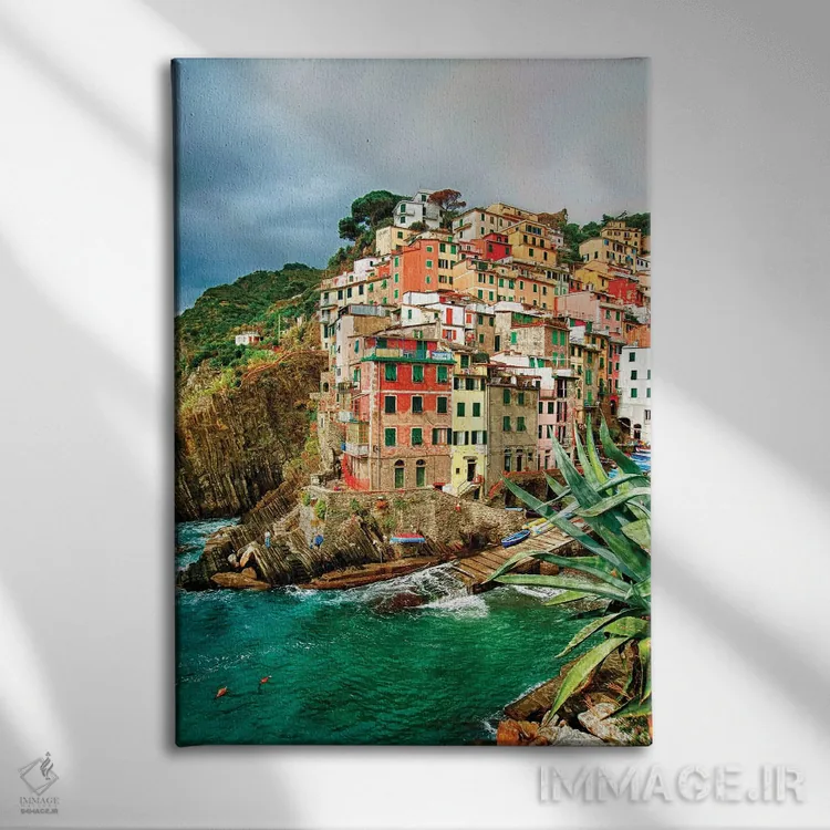 تابلو دکوراتیو La Spezia Province, Liguria Region, Italy,شهر ساحلی ریوماج… اثر ریچارد دووال - نمای روبهرو روی دیوار