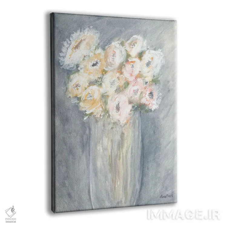 تابلو دکوراتیو دسته گل تازه اثر روی ایبرت - نمای پرسپکتیو محصول