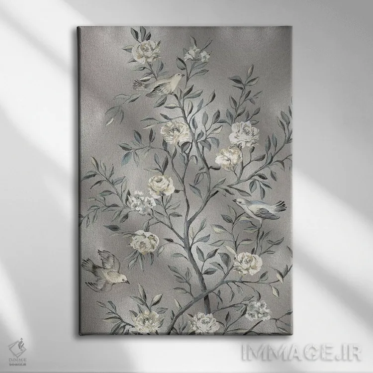 تابلو دکوراتیو چینی کاری شماره ۳ اثر رنه کمپبل - نمای روبهرو روی دیوار