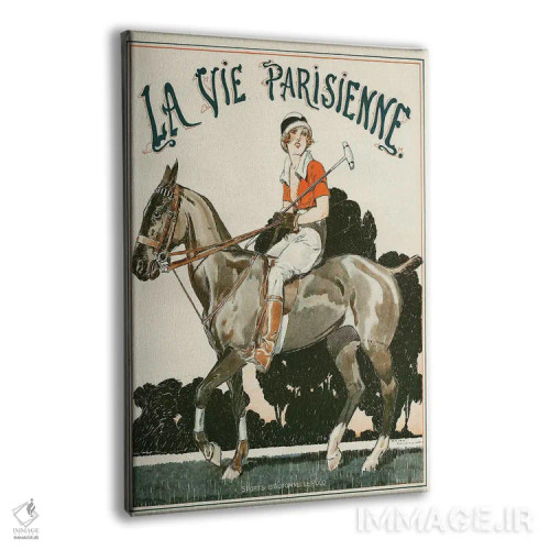 تابلو دکوراتیو روی جلد مجله La Vie Parisienne سال ۱۹۱۹ اثر رنه وینسنت - نمای پرسپکتیو محصول