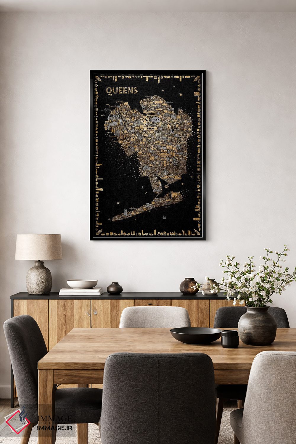 تابلو دکوراتیو مجموعه شیک نیویورک - کوئینز اثر رافائل اسکر - D5B