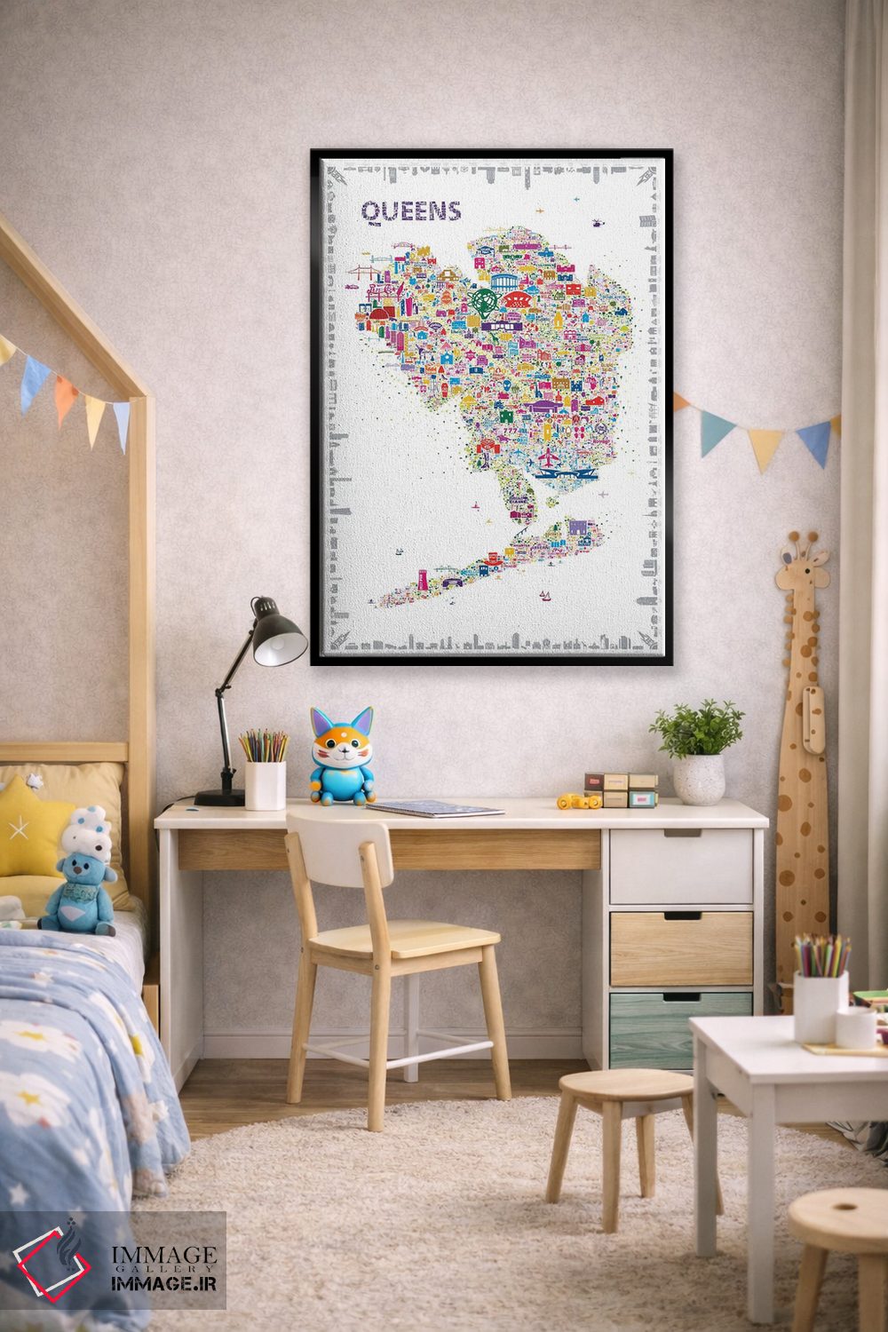 تابلو دکوراتیو مجموعه نیویورک - کوئینز اثر رافائل اسکر - D2B