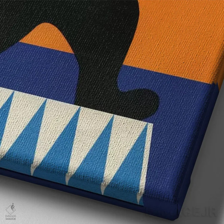 تابلو دکوراتیو خرس برلین اثر روزی فایست - نمای نزدیک بافت بوم