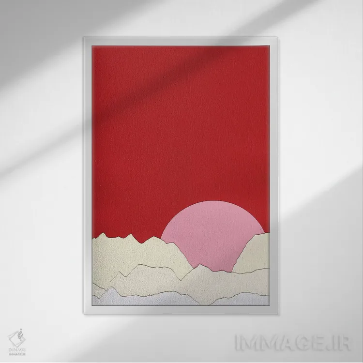 تابلو دکوراتیو غروب در اشتایرمارک اثر روزی فایست - نمای قابدار سفید