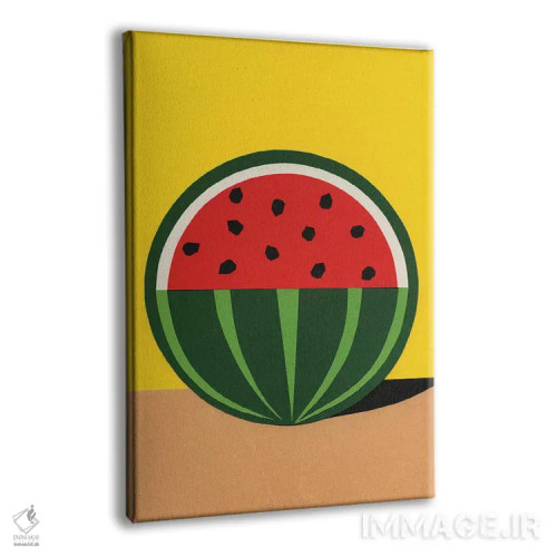 تابلو مینیمال هندوانه سه چهارم اثر روزی فایست - نمای پرسپکتیو محصول