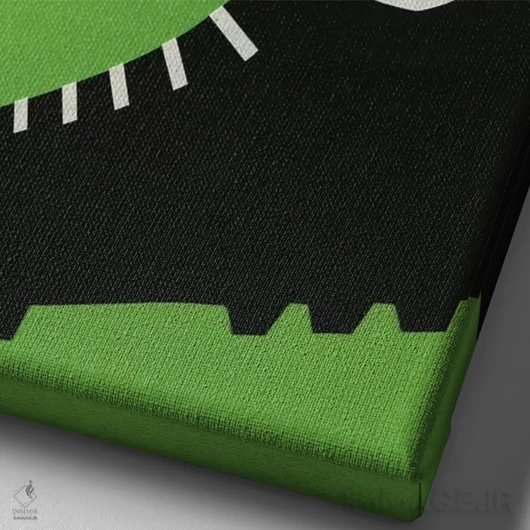 تابلو دکوراتیو تیم آلمان اثر روزی فایست - نمای نزدیک بافت بوم