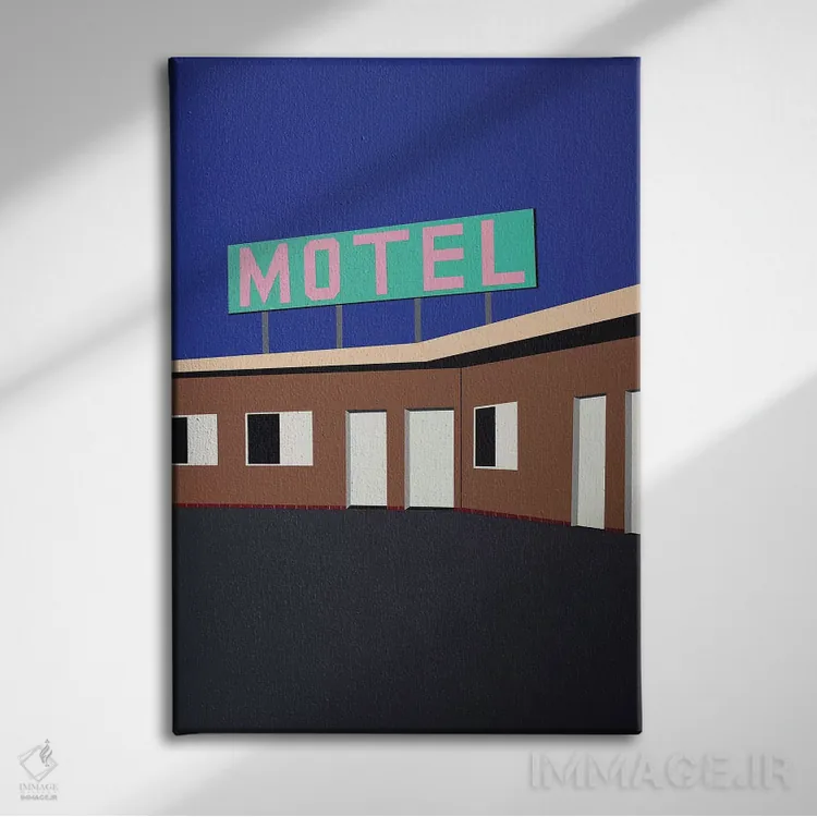 تابلو دکوراتیو موتل عشق اثر روزی فایست - نمای روبهرو روی دیوار