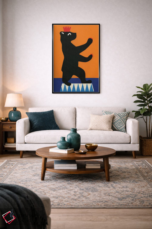 تابلو دکوراتیو خرس برلین اثر روزی فایست - D5B