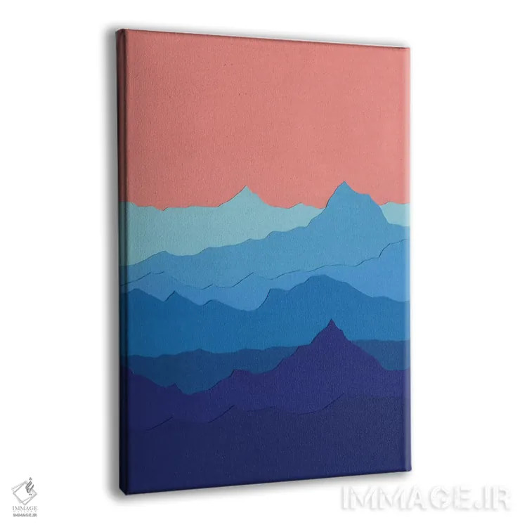 تابلو دکوراتیو کوه های آبی اثر روزی فایست - نمای پرسپکتیو محصول