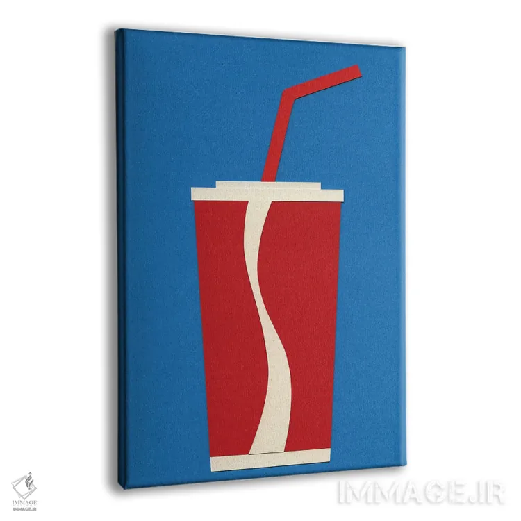 تابلو مینیمال فنجان کوکاکولا اثر روزی فایست - نمای پرسپکتیو محصول