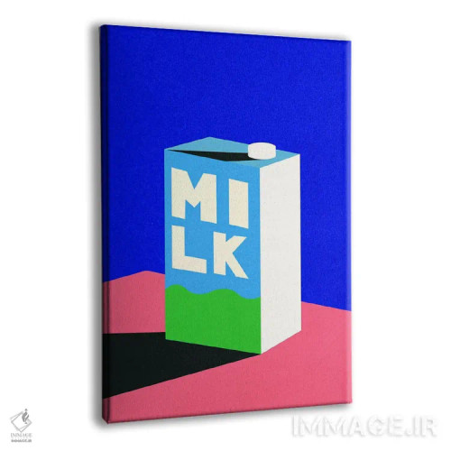 تابلو مینیمال شیر اثر روزی فایست - نمای پرسپکتیو محصول