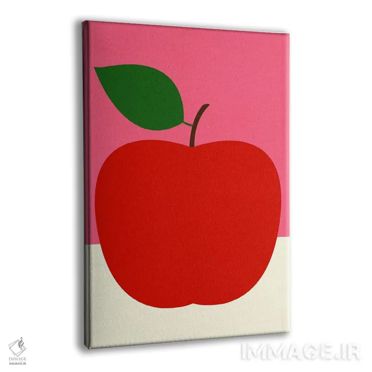 تابلو مینیمال سیب قرمز اثر روزی فایست - نمای پرسپکتیو محصول