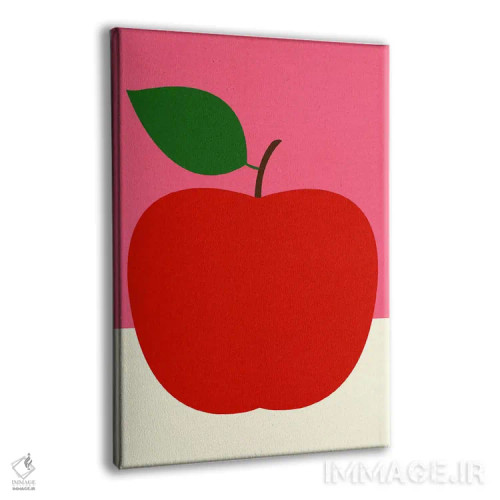 تابلو مینیمال سیب قرمز اثر روزی فایست - نمای پرسپکتیو محصول